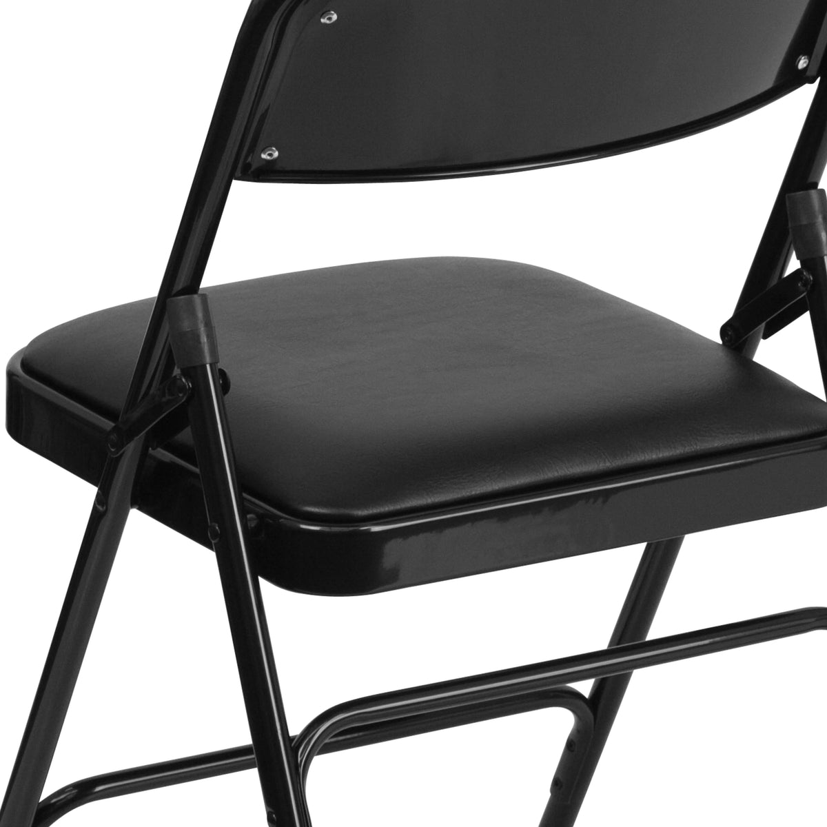 Black Vinyl Metal Folding Chair H53391