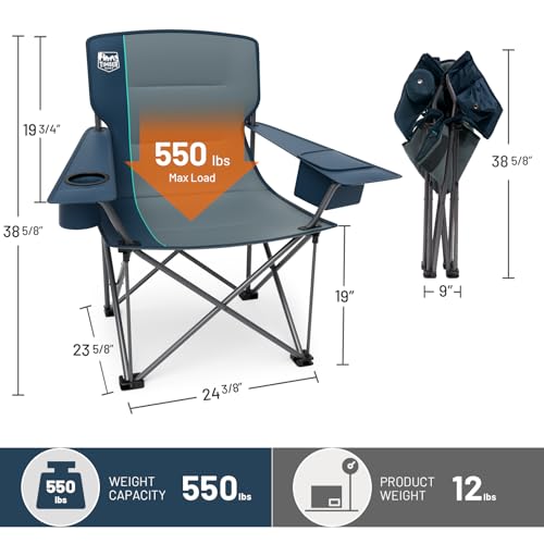 Oversized Heavy Duty Folding Camping Chair with Cup Holder W7331