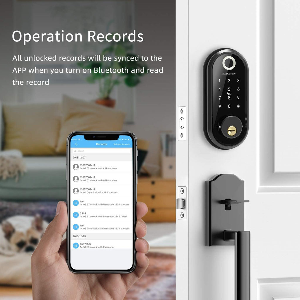 Keyless Entry Deadbolt Door Lock with Fingerprint Touchscreen Keypad U739519