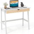 White Computer Desk with Drawer O99156
