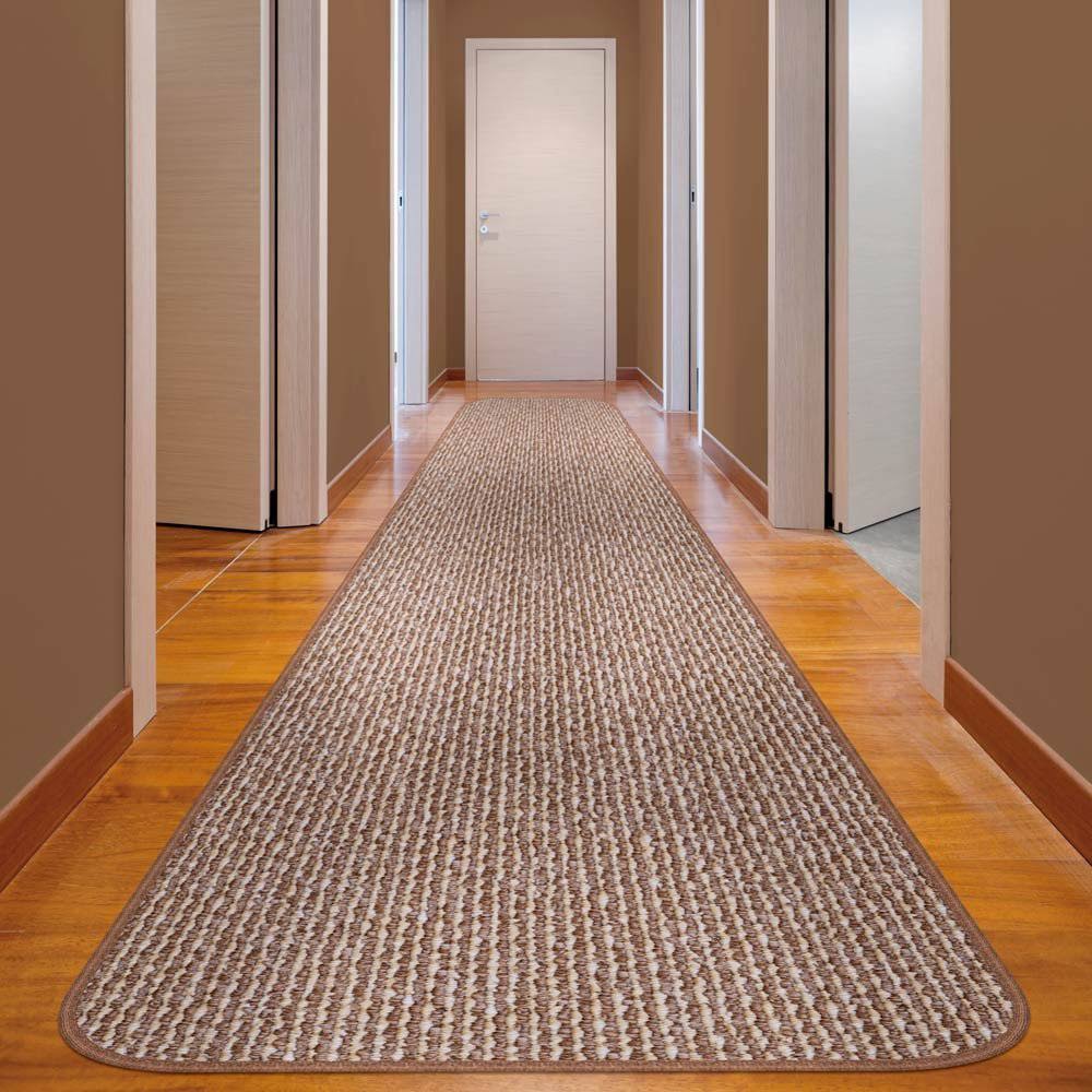 Praline Brown Skid-Resistant Carpet Runner C145733
