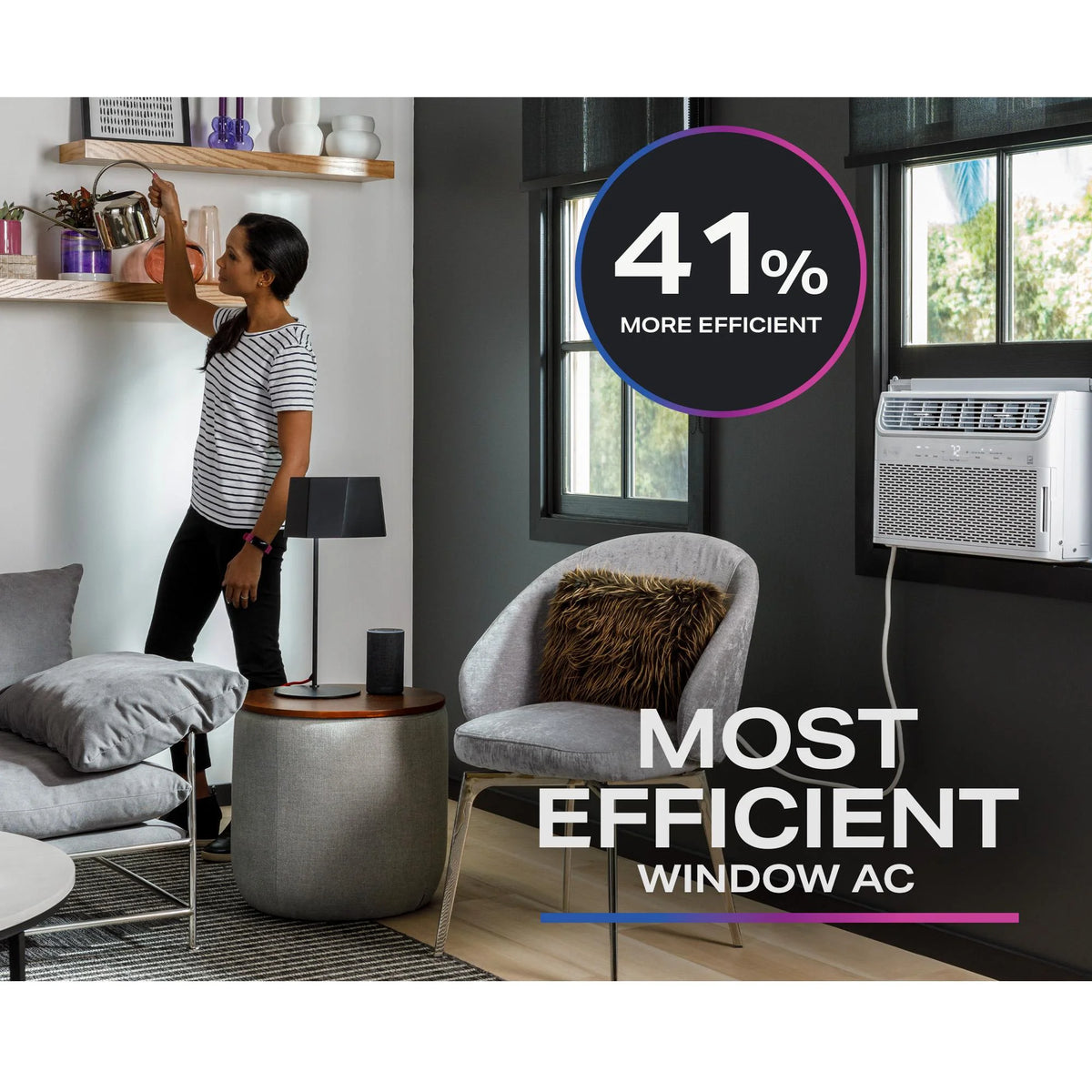 10,000 BTU Smart Window-Mounted Air Conditioner E376714