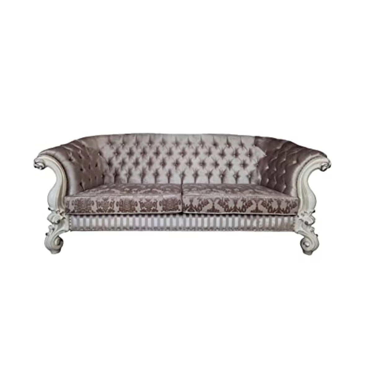 Ivory Fabric Sofa with 7 Pillows Z445053