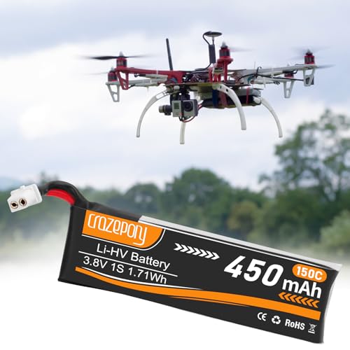 1S 450mAh 150C Lipo Battery with BT2.0 Connector R93558