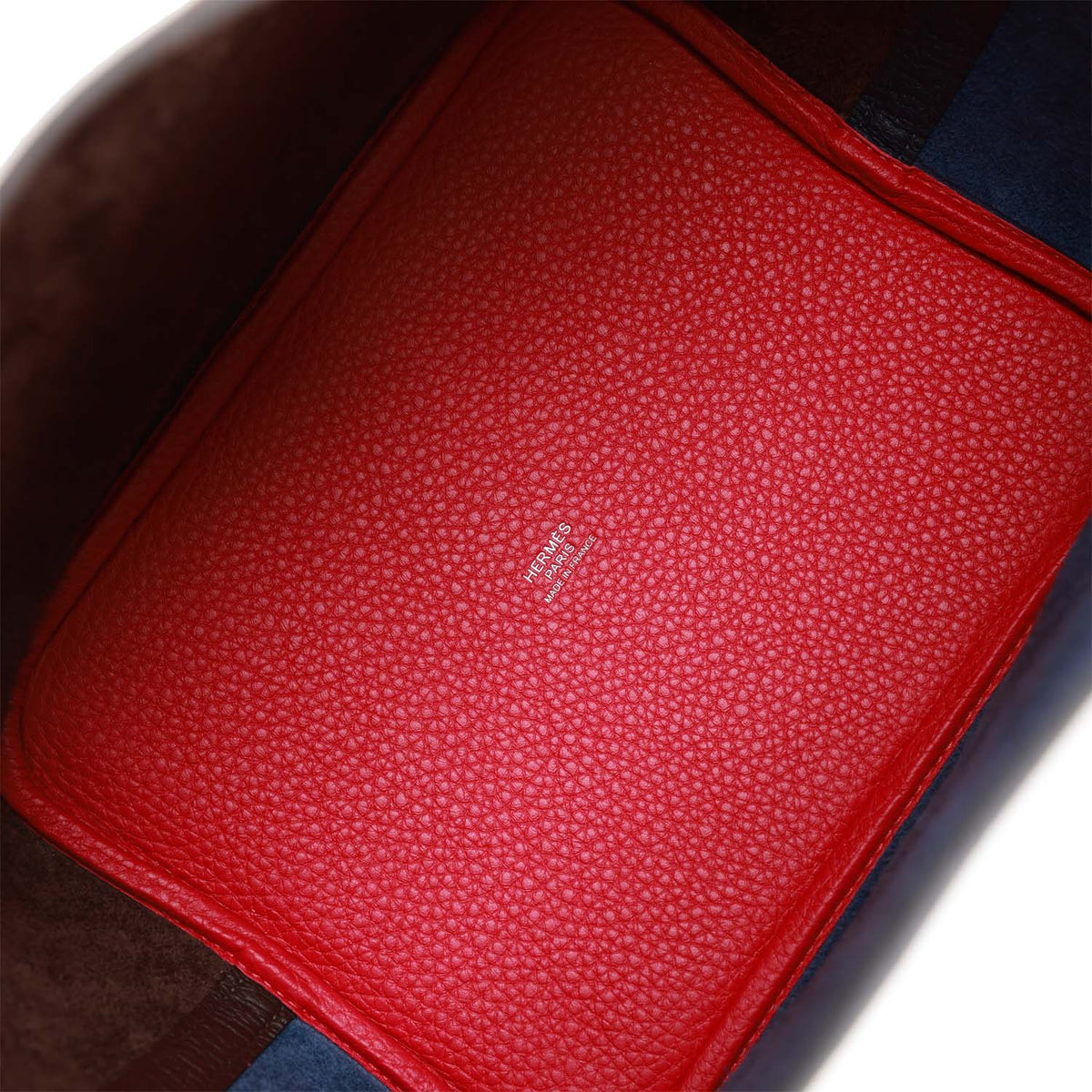 Bleu Nuit Framboise Rouge Sellier Clemence Palladium Hardware Bucket Bag M274812