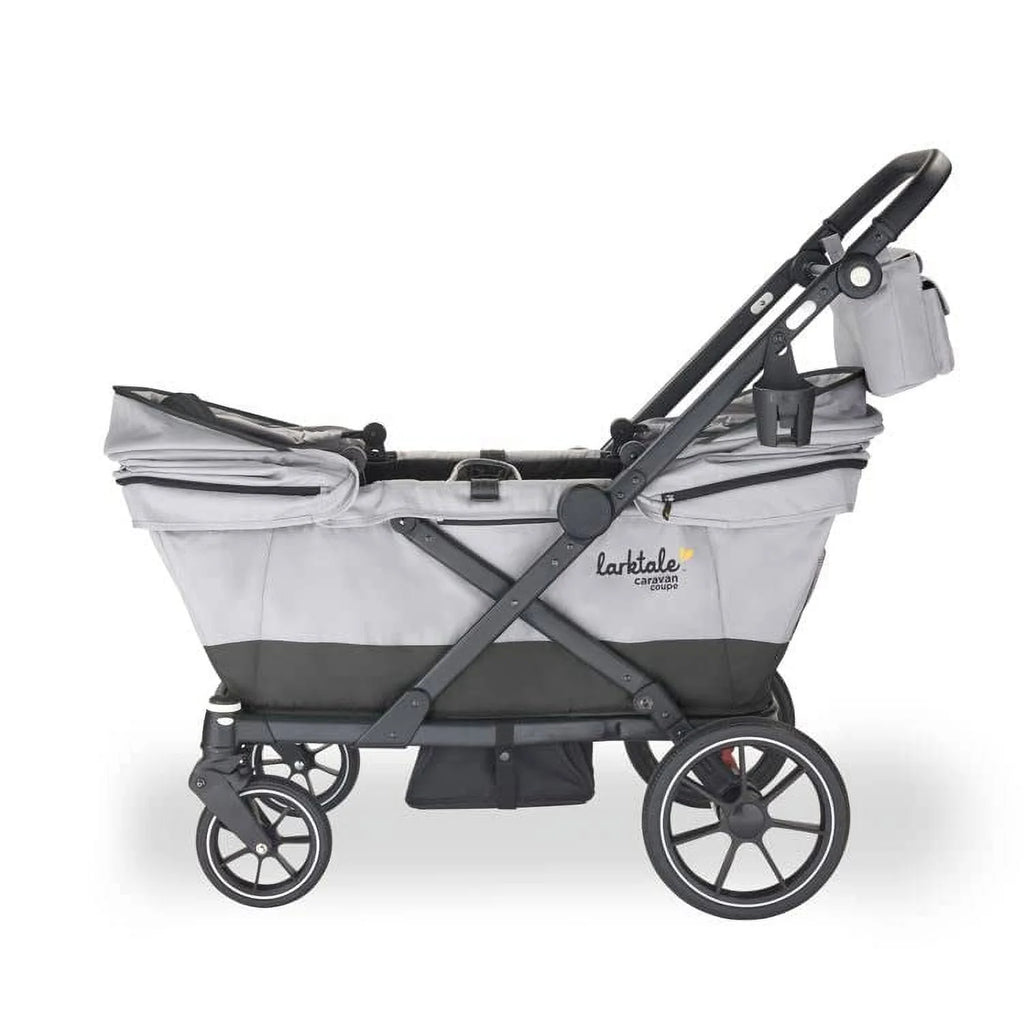 Compact 2-Seater Stroller Wagon with Adjustable Canopies T349146