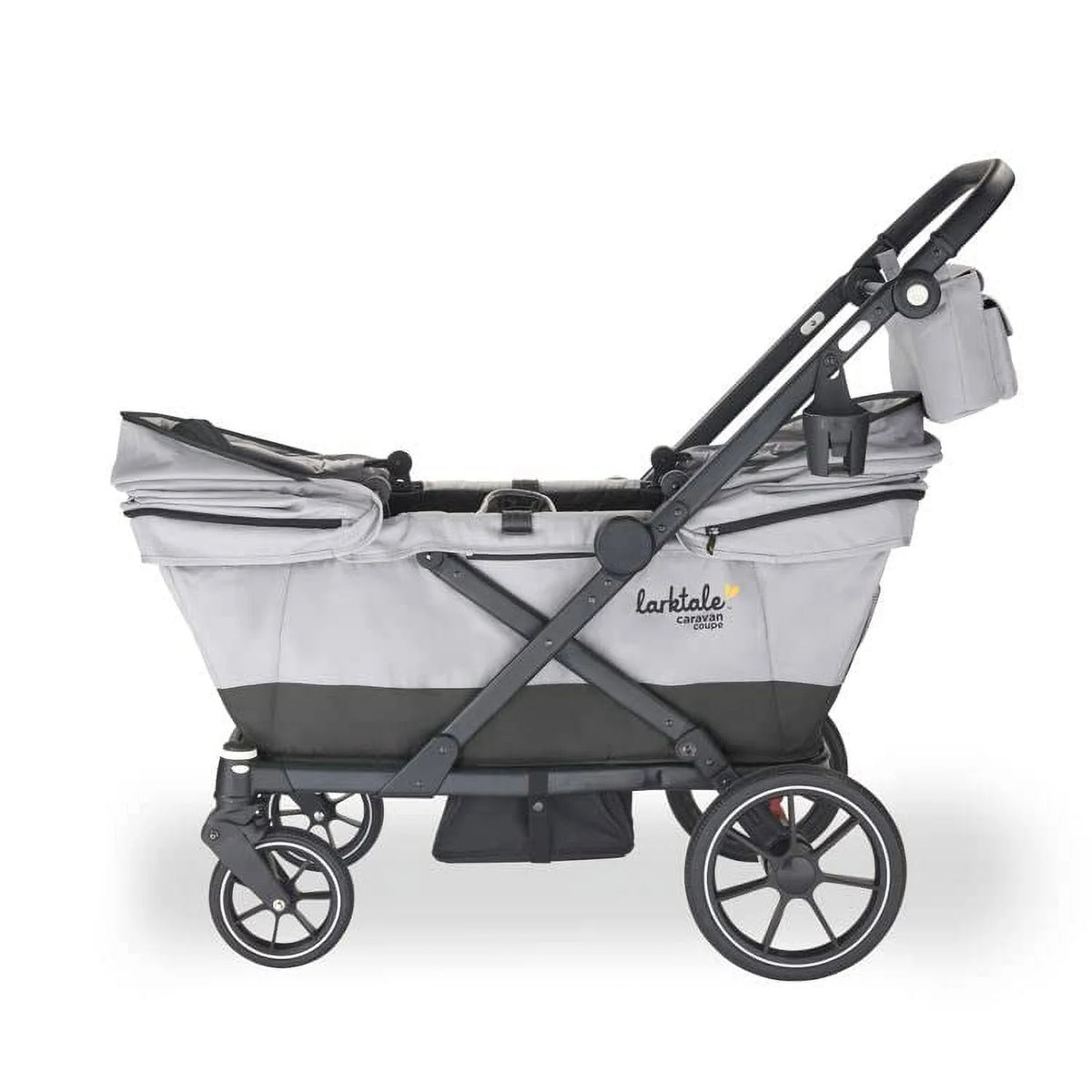 Compact 2-Seater Stroller Wagon with Adjustable Canopies T349146
