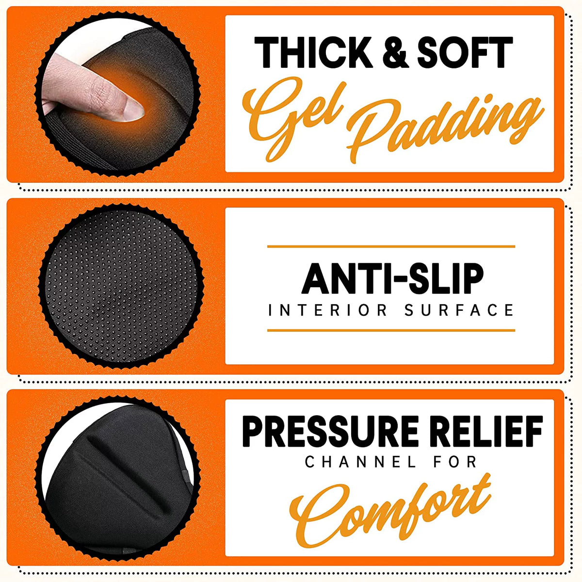 Padded Gel Wide Adjustable Bike Seat Cushion M54775
