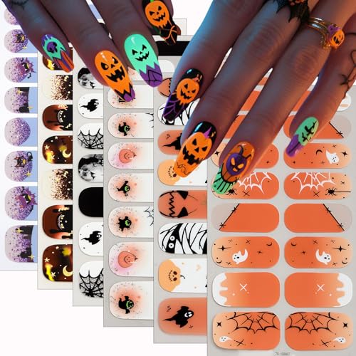 16 Sheets Holiday Nail Wraps Stickers with 2 Pcs Nail Files B422998