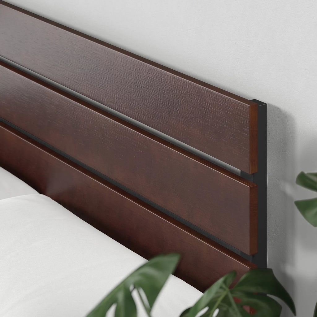 Queen Bamboo and Metal Platform Bed Frame U36230