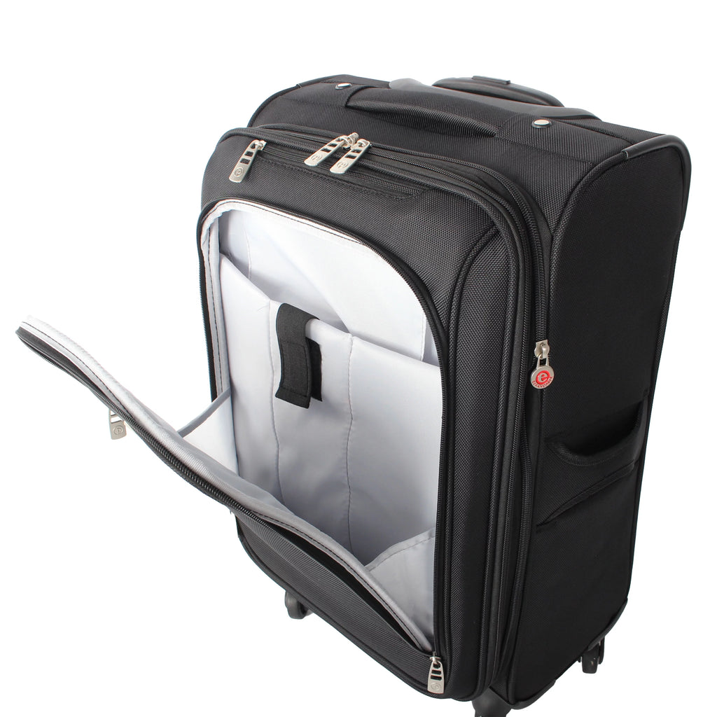 Soft Side 20” Expandable Carry-on Luggage, Black G15607