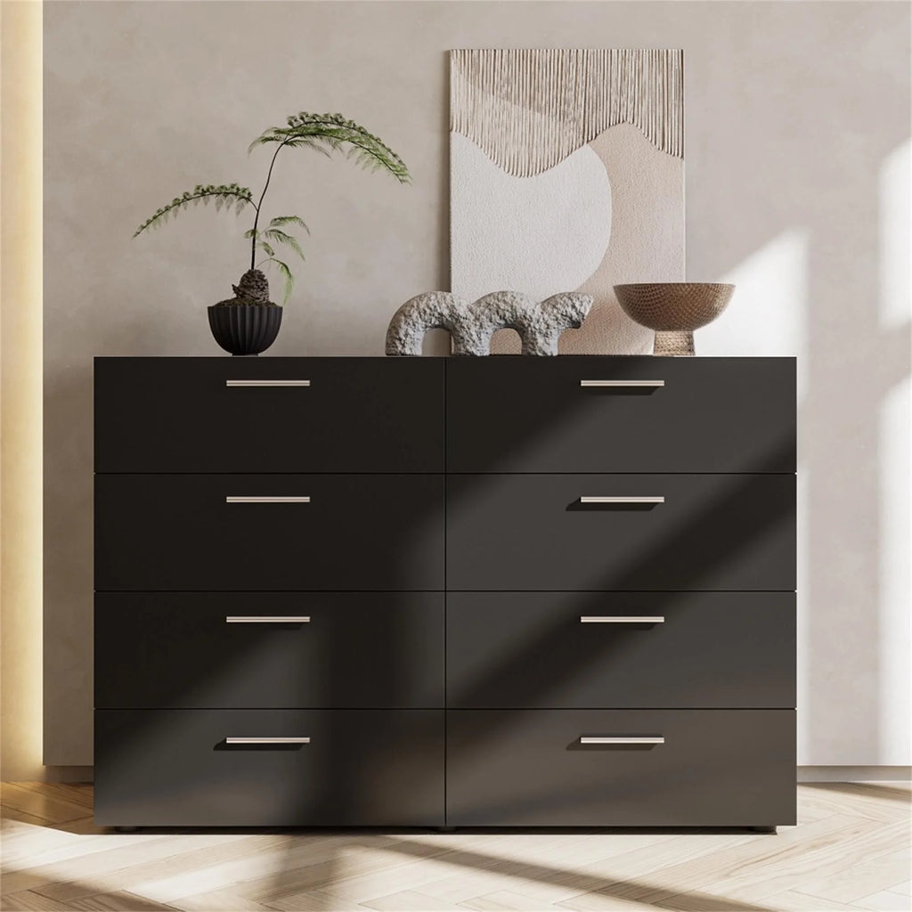 Black 6 Drawer Wood Dresser F97770