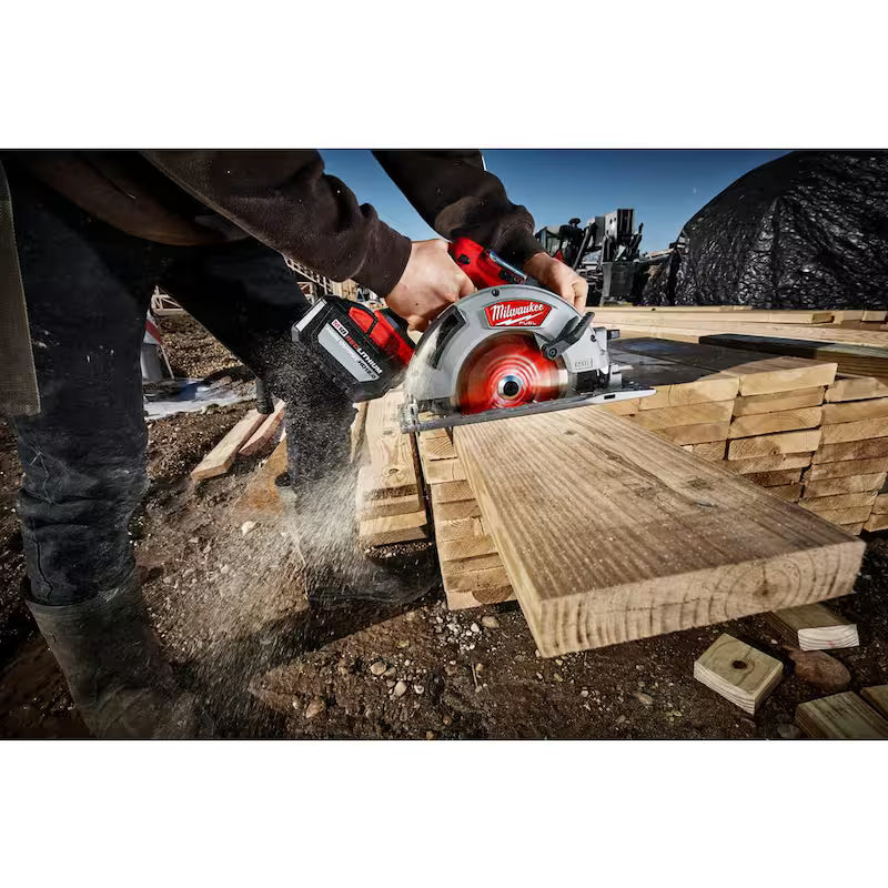 18V Lithium-Ion Brushless Cordless 7-1/4 in. Circular Saw Kit with Grinder C430