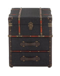 Brown Traditional Wood Storage Trunk Chest W2477