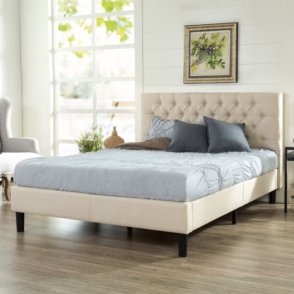 Queen Upholstered Platform Bed Frame E124