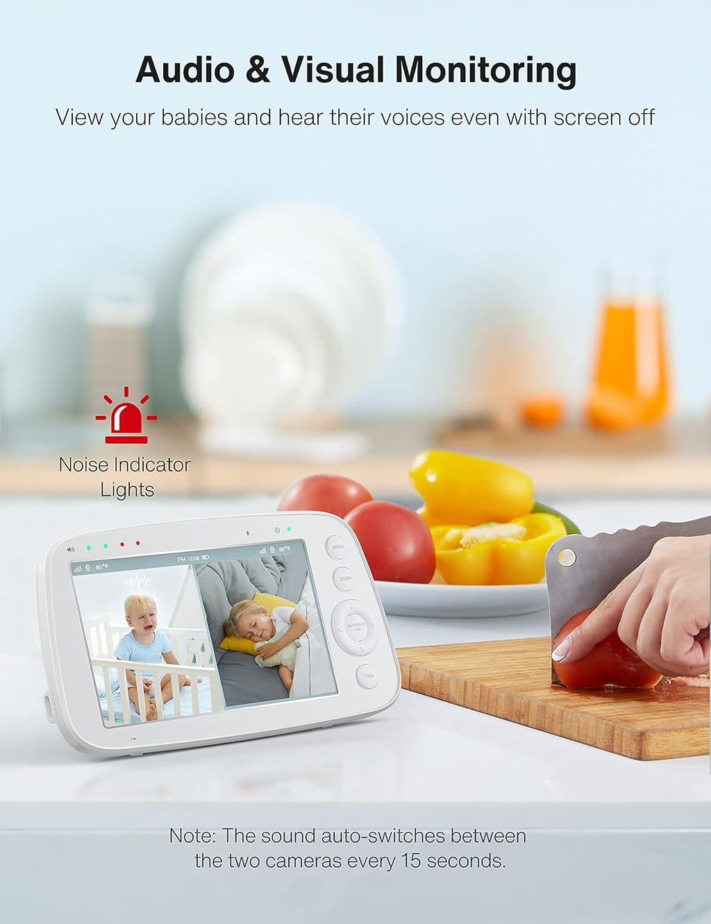 720P Video Baby Monitor with 2 Cameras G72994