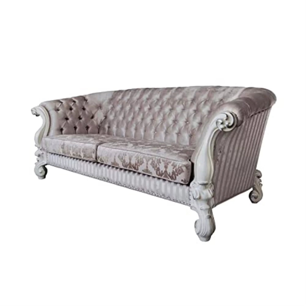 Ivory Fabric Sofa with 7 Pillows Z445053