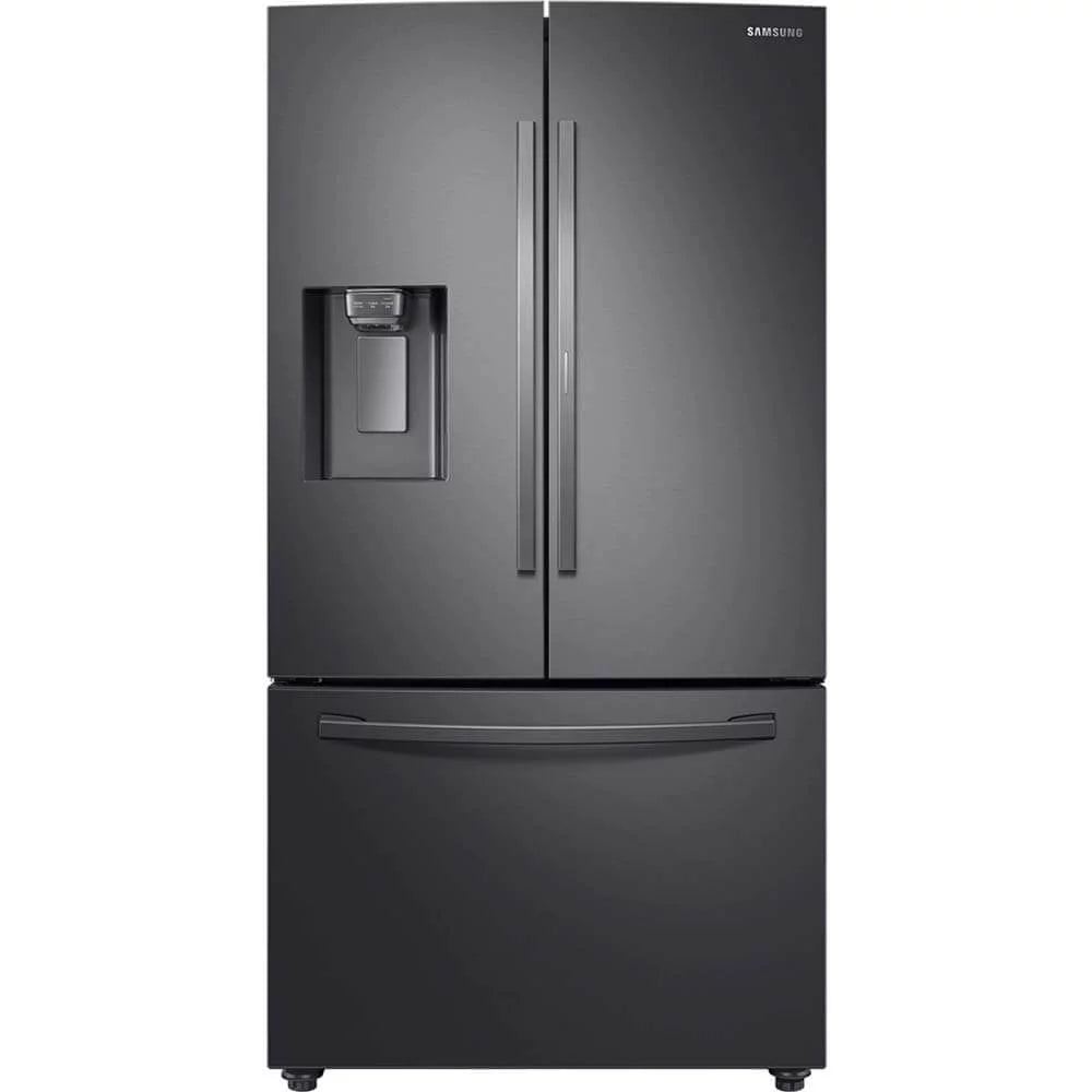 28 Cu. Ft. 3-Door French Door Refrigerator Black Stainless C914