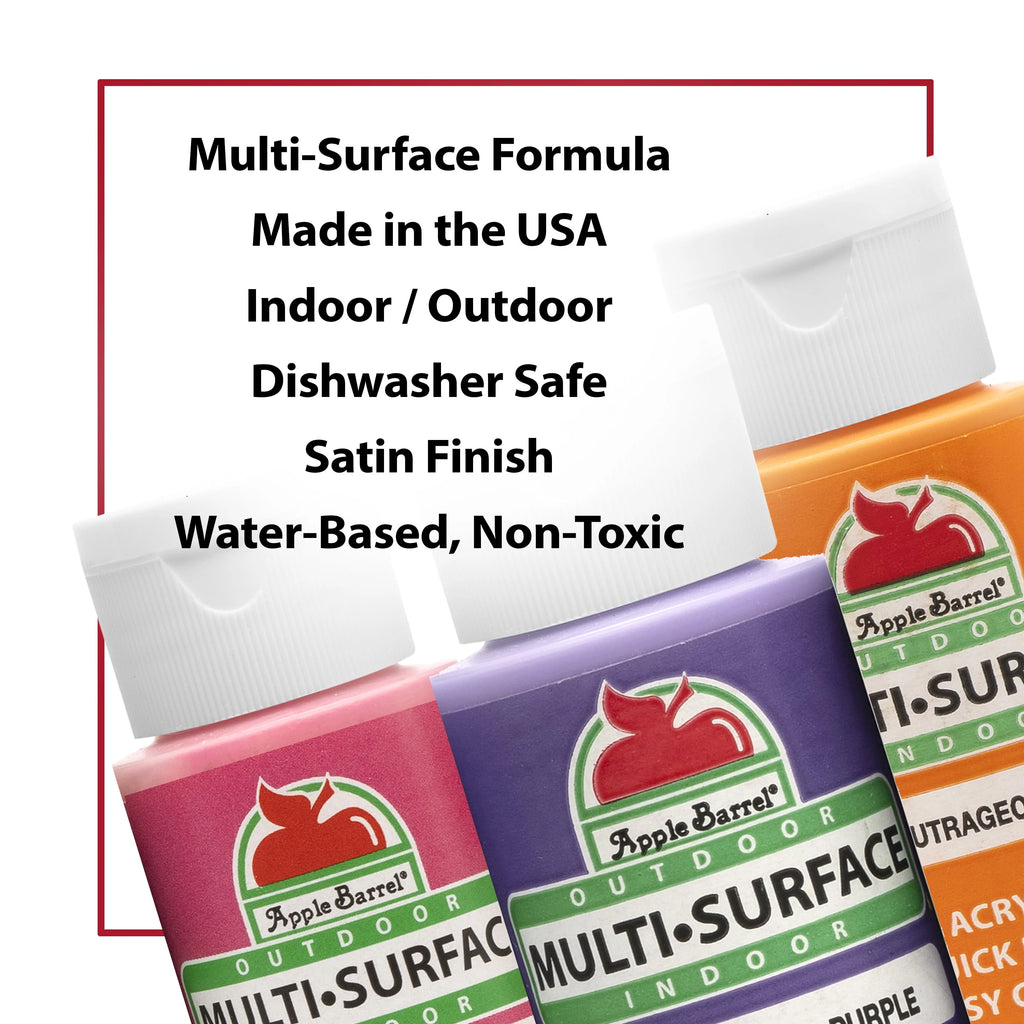 2 oz Multi-color Satin Acrylic Craft Paint (24 Pieces) U55502
