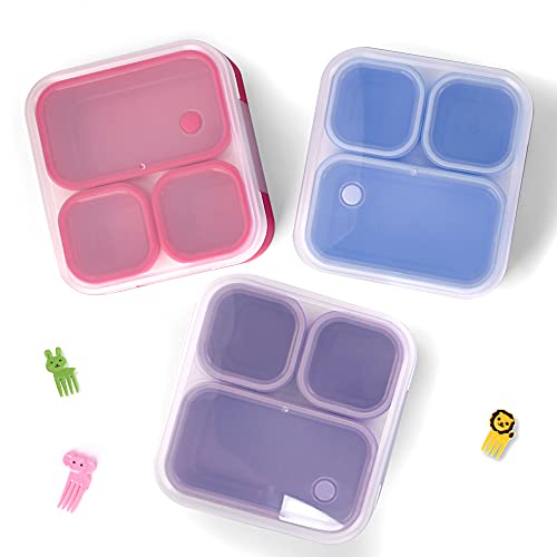 2 Pack 3-Compartment Bento Box H279