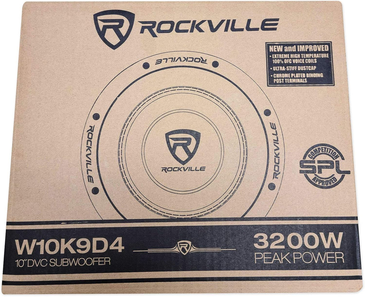 10 6400 Watt Car Subwoofers + Vented Sub Box Enclosure C9715