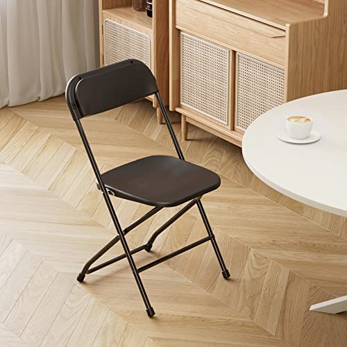 10 Pack White Plastic Folding Chair with Steel Frame I6540