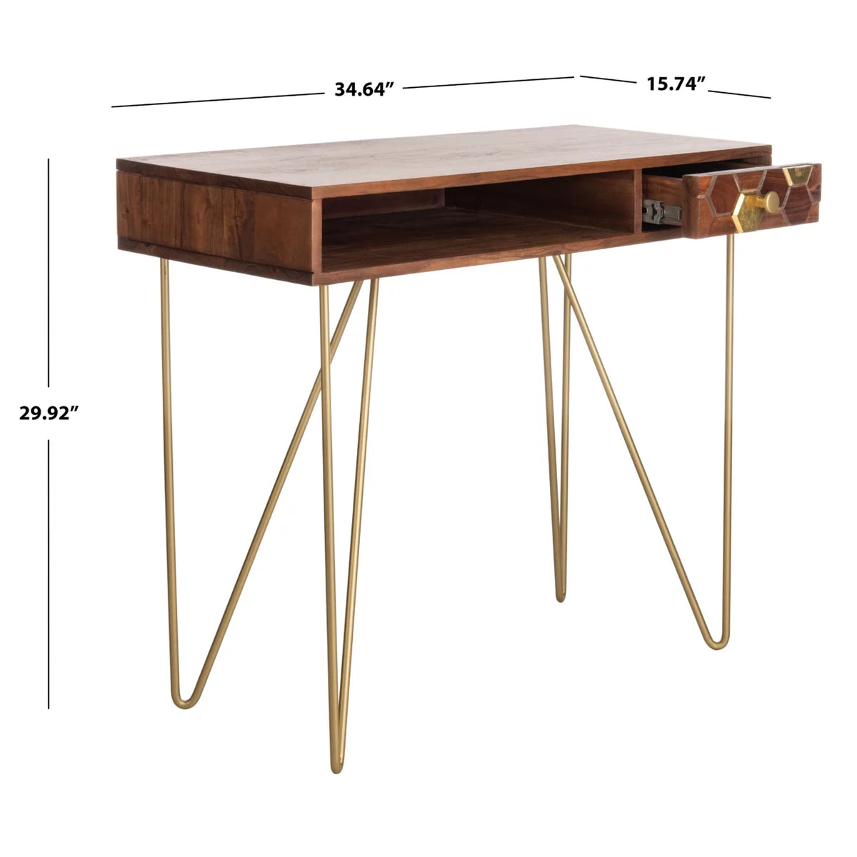 Mid-Century Writing Desk with Drawer X306