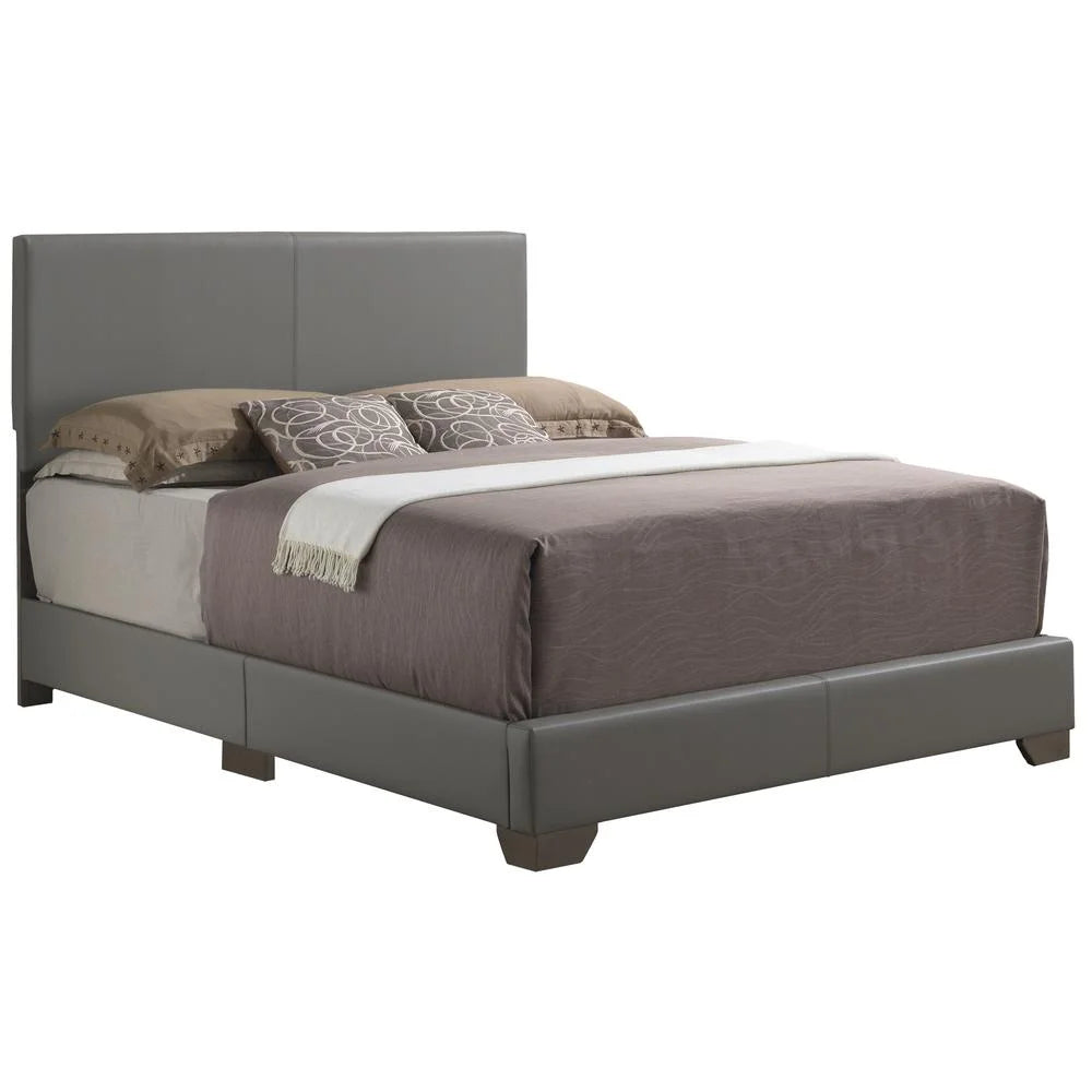Faux Leather Upholstered King Bed W6046