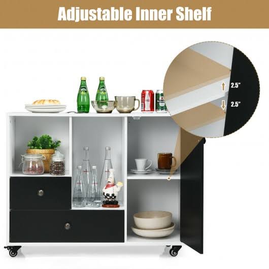 Black 2 Drawer Mobile Filing Cabinet I21014