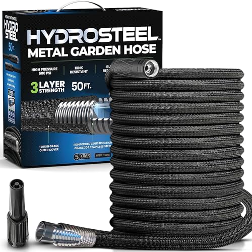 100 Ft Stainless Steel Heavy Duty Garden Hose O746626
