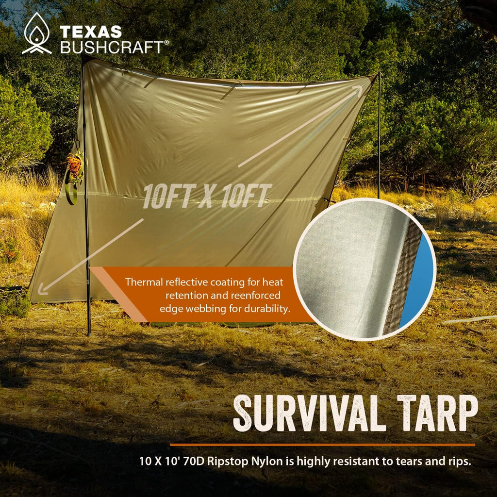 Waterproof 10x10 Ripstop Nylon Camping Tarp I987703