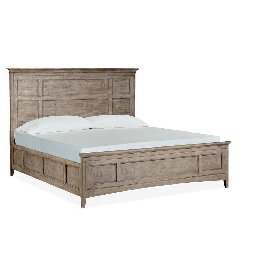 King Panel Bed with Regular Rails in Mahogany Y39680