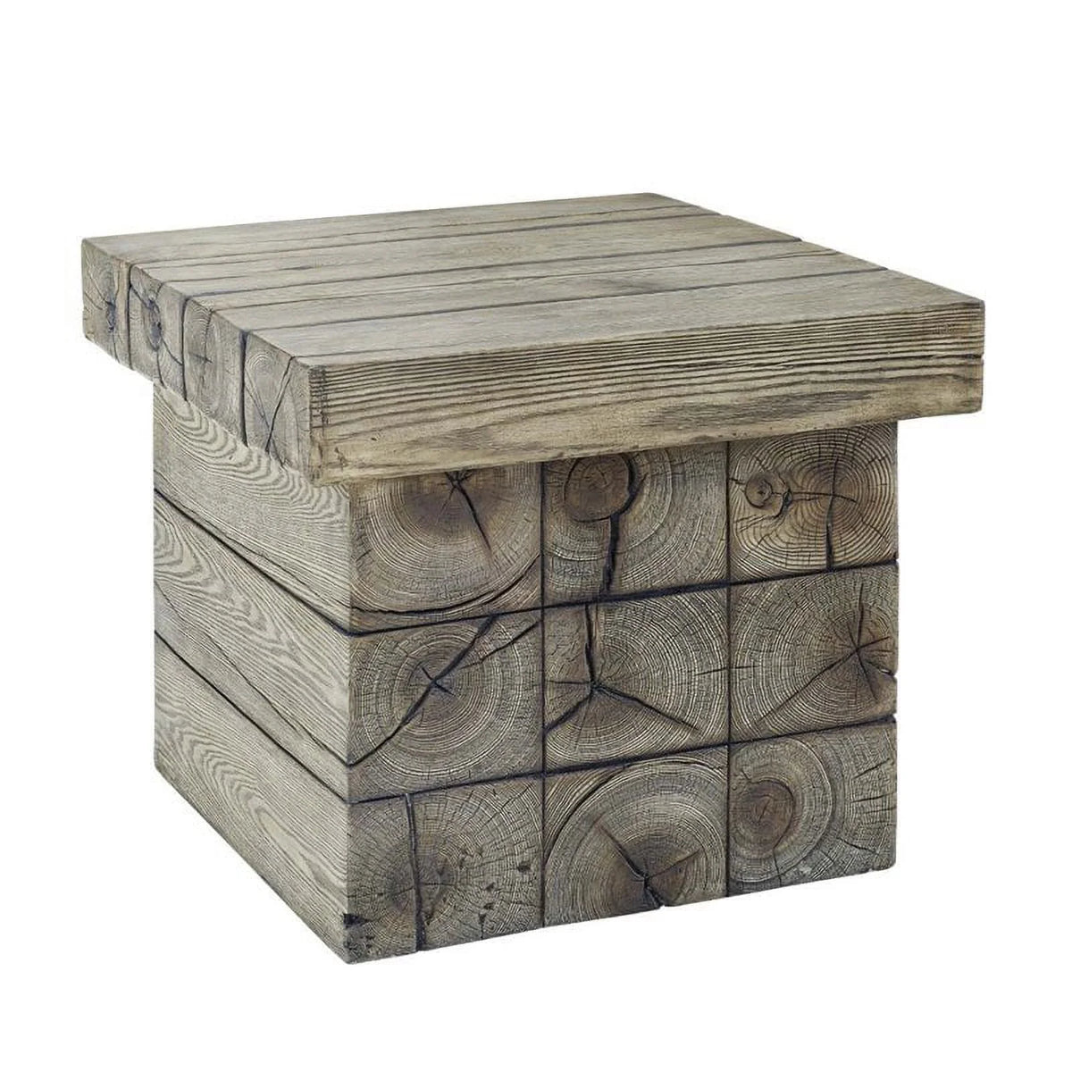 Light Gray Outdoor Side Table Set of 2 F2293
