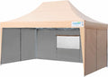 10x15 ft Pop up Canopy Tent with Sidewalls and Mesh Windows P6852