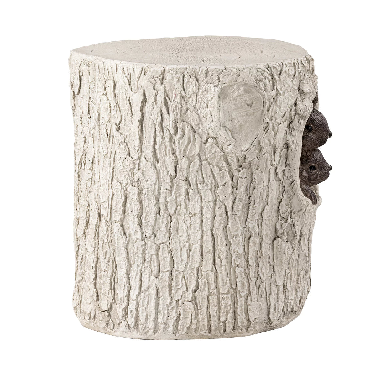 Hand-Painted Wood Stump Stool L91292