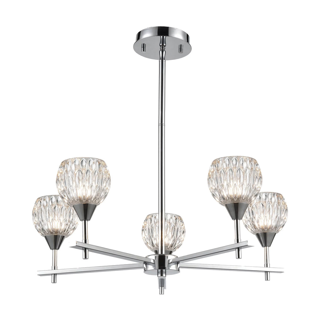 24-Inch Wide Polished Chrome Chandelier D751338