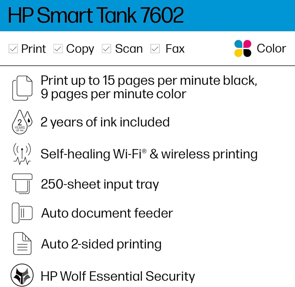 Wireless All-in-One Ink Tank Printer with Refillable Ink Tank M5012