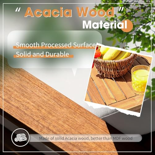 4 Piece Acacia Wood Outdoor Sofa Set with Table & Cushions N8196
