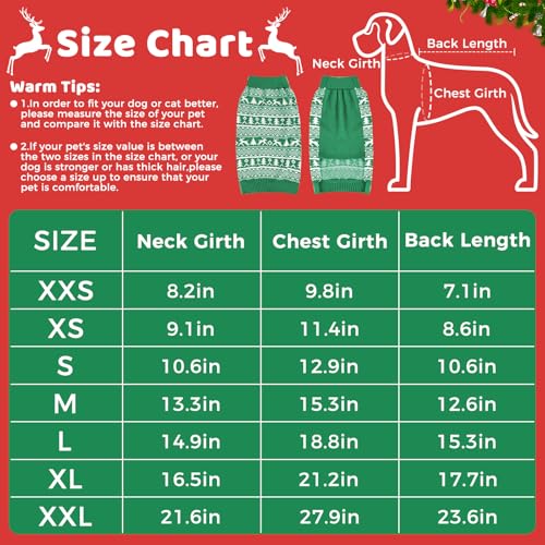 Christmas Dog Sweaters Turtleneck Double Knitting L7171