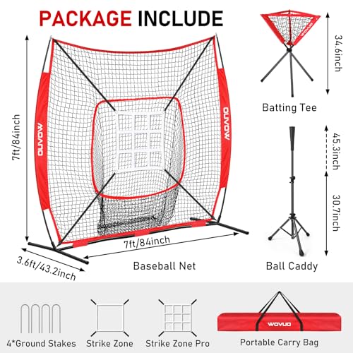 7x7 ft Baseball Softball Net with Strike Zone E6431