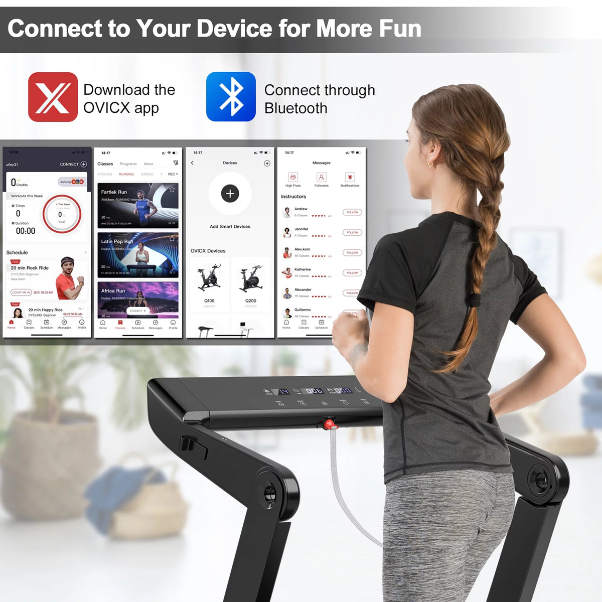 Foldable Electric Treadmill with Bluetooth Black B3378