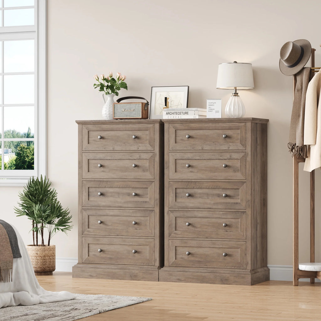 5 Drawer Wood Dresser W52717