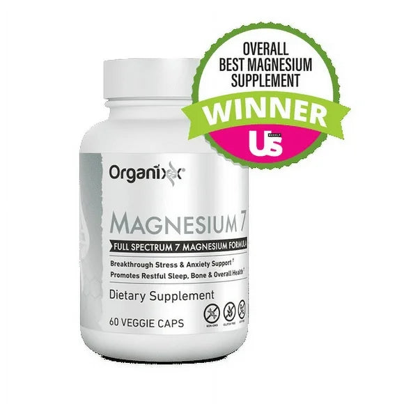 Magnesium Supplement Capsules with Vitamin B6 and Manganese Citrate and Glycinate, Vegan, Non GMO, 60 Count X1242