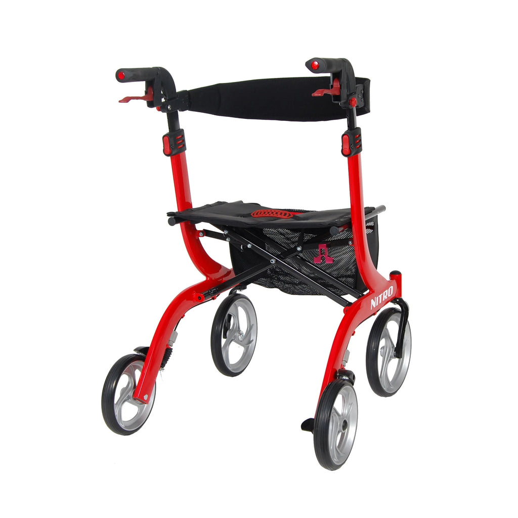 Red Rollator Rolling Walker P5959