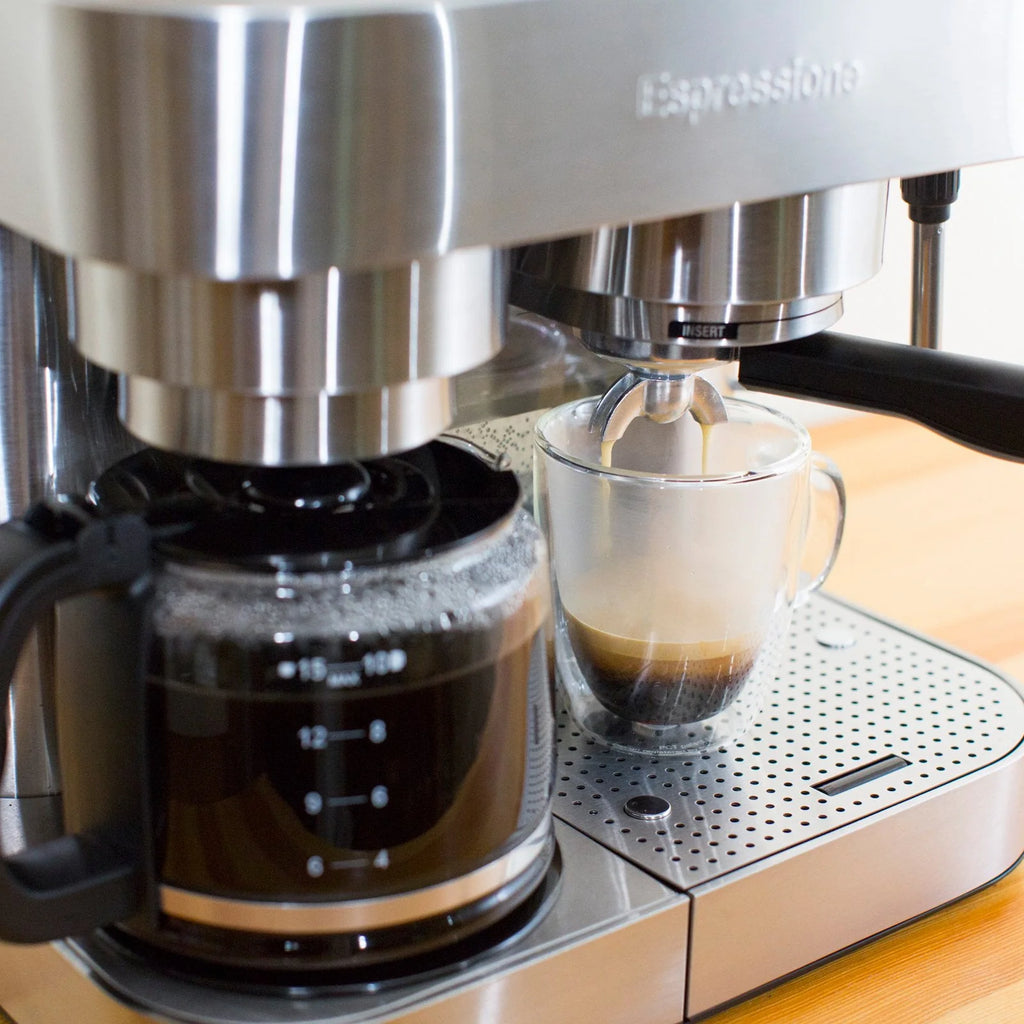 Stainless Steel Espresso Machine & 10 Cup Drip Coffee Maker A38797