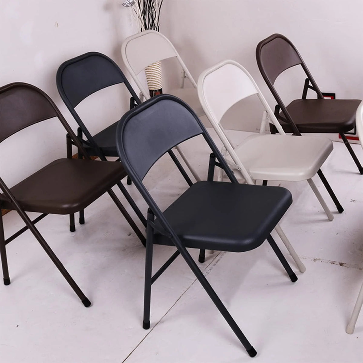 Light Gray 2-Pack Vinyl-Padded Folding Chair K51342