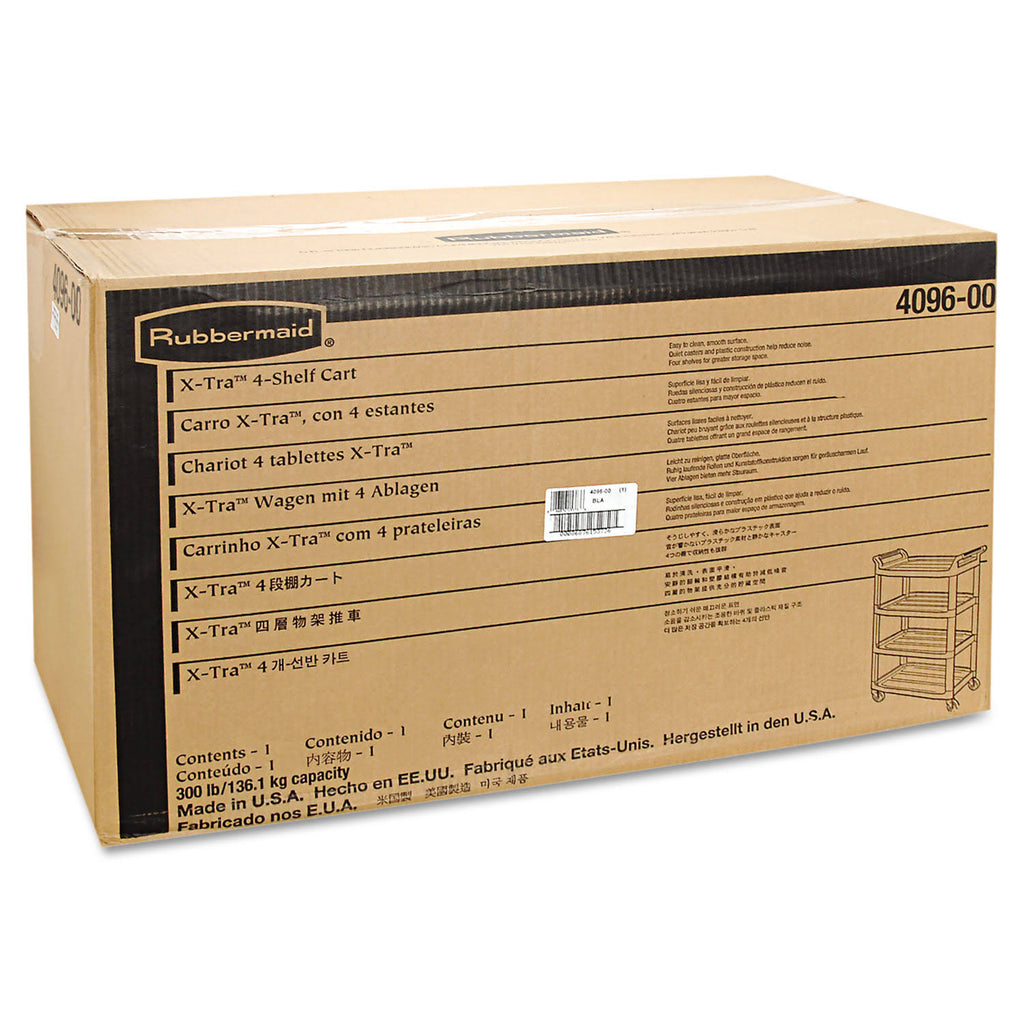 Black 4-Shelf Utility Cart O870672