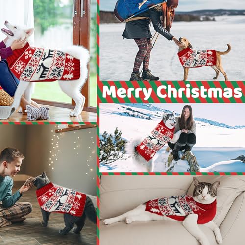 Christmas Dog Sweaters Turtleneck Double Knitting L7171