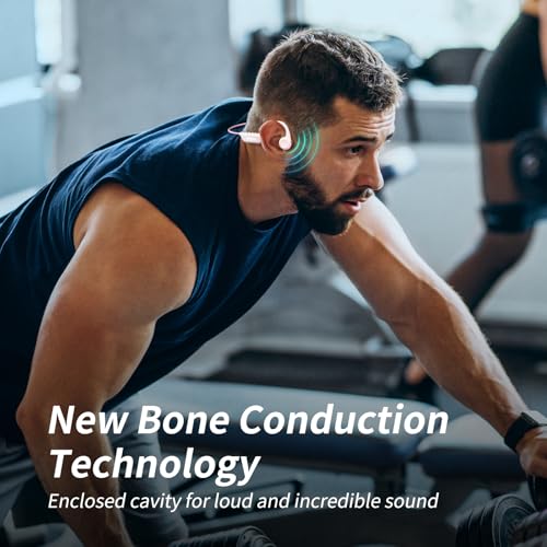Bone Conduction Open Ear Headphones with Mic IPX6 Waterproof Y554490
