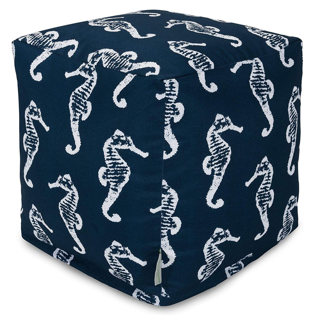 Sea Horse Indoor/Outdoor Ottoman Pouf Cube X842